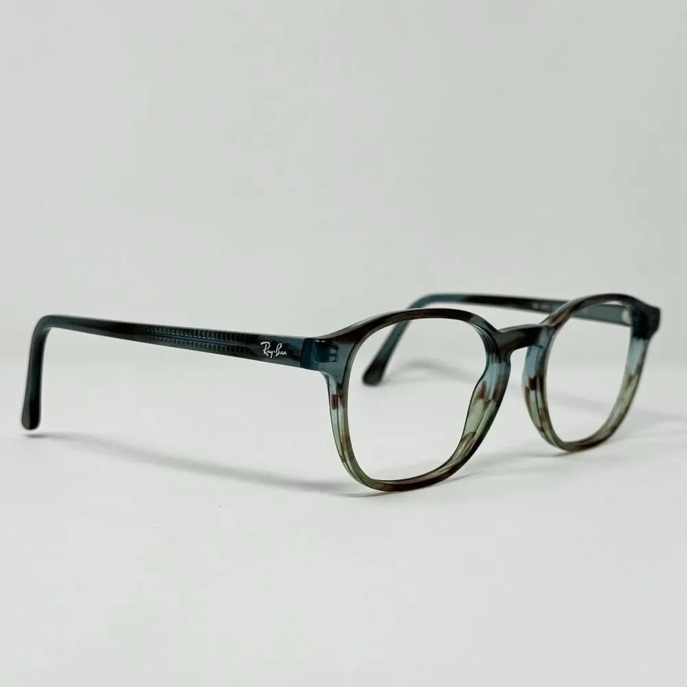 Ray-Ban RX5417 8252 Striped Blue Green Eyeglass Frames 52-19-145